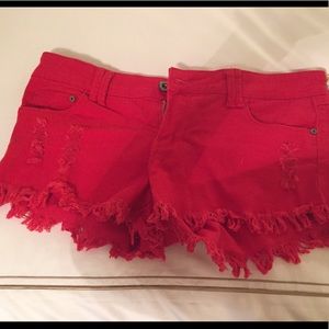 LC SALE! Red Blue asphalt jeans shorts